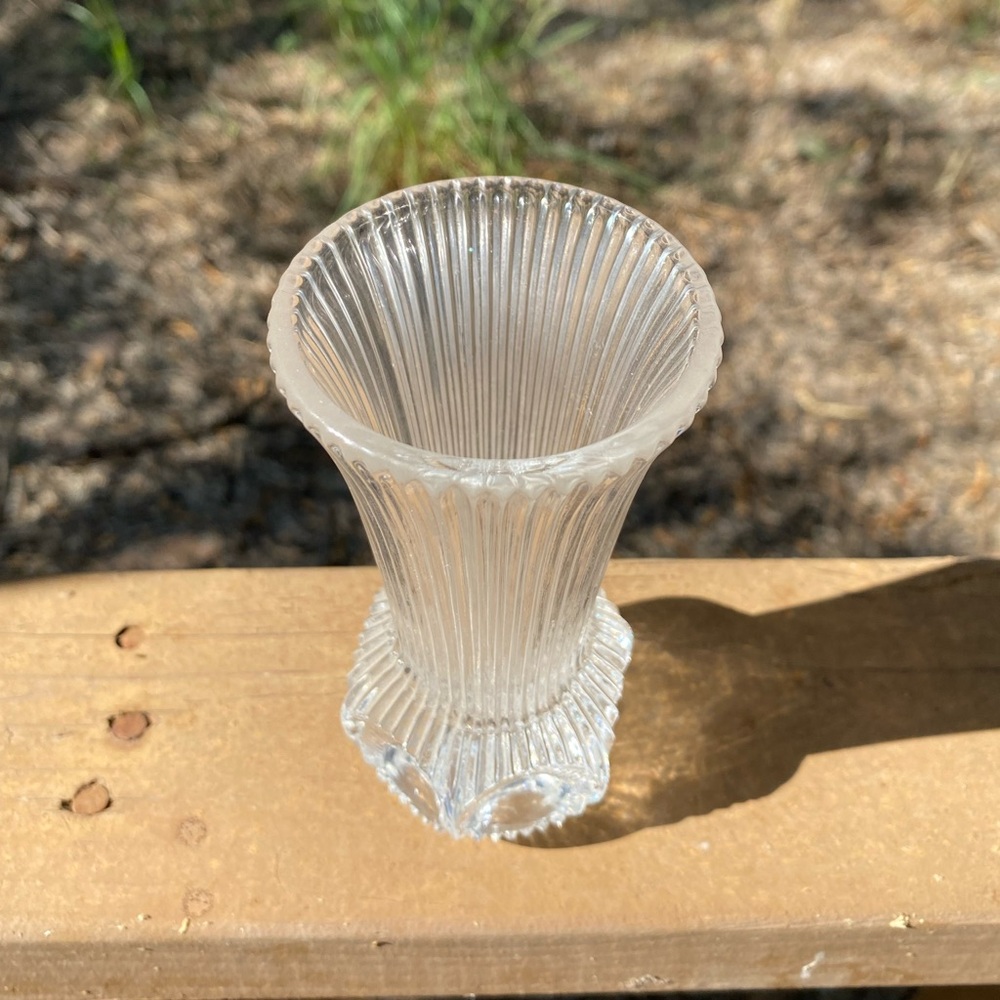 Vintage Fostoria Melissa Pattern Cut Crystal Small Vase